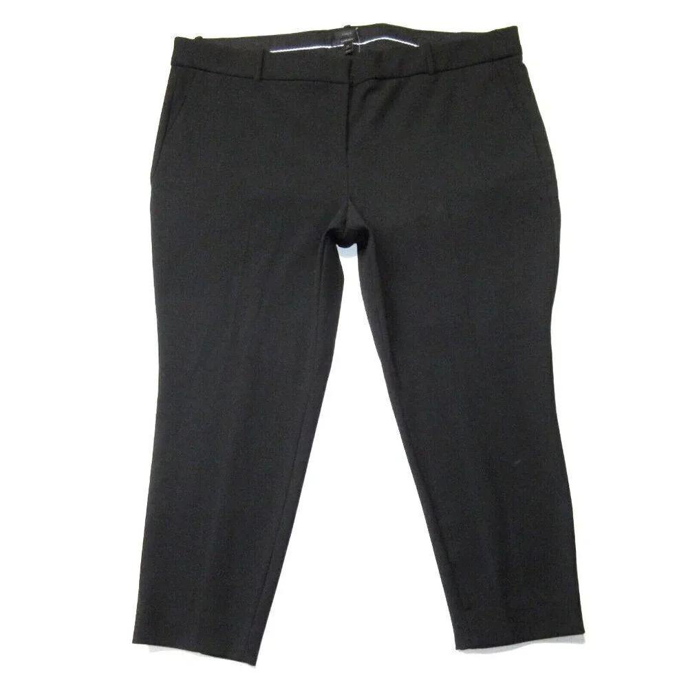 NWT J.Crew Slim Crop Cameron in Black Four Season Stretch Ankle Crop Pants 24